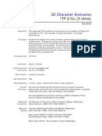 3D Character Animation: ITP 315x (3 Units)