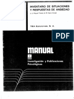 Myslide - Es - Isra Inventario de Situaciones y Respuestas de Ansiedad Manual PDF