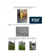 Procedimiento para medir distancias, cotas y ángulos en topografía