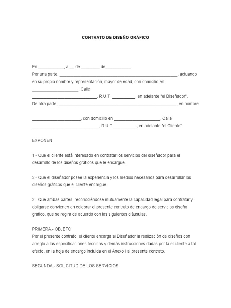 Contrato de Diseño Gráfico | Diseño gráfico | Propiedad intelectual