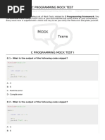 Cprogramming Mock Test I PDF