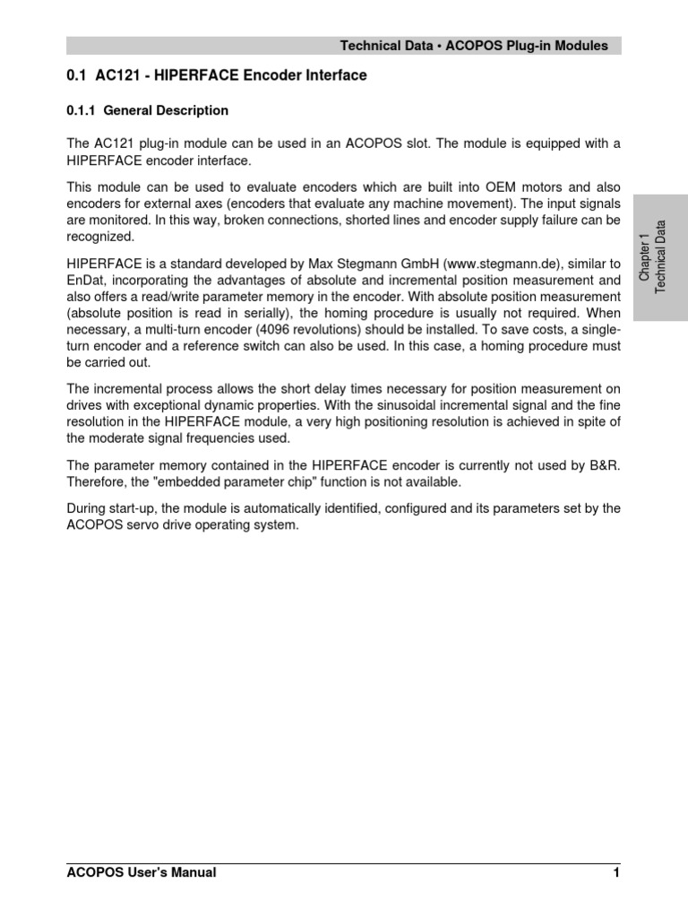 Ac121 Hiperface Encoder PDF Signal (Electrical Engineering