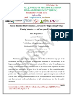 Recent Trends of Performance Appraisal For Engineering College Faculty Members - A Conceptual Study