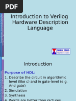 Introduction To Verilog Hardware Description Language