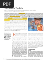 Diagnosis of Ear Pain