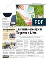 Las Urnas Ecológicas Llegaron A Lima