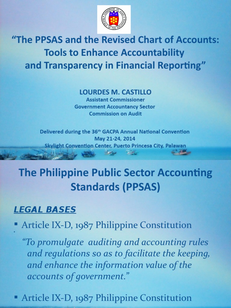 The PPSAS and The Revised Chart of Accounts: Tools To Enhance ...