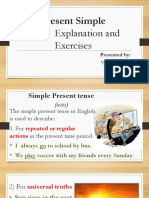 Present Simple: Explanation and Exercises