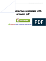 Order of Adjectives Exercises PDF