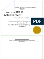 Final Exam Certificate