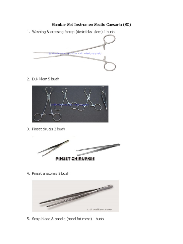 Gambar Set Instrumen Sectio Caesaria | PDF