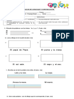 Evaluación de Las Consonantes M, L, M, P