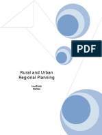 Rural and Urban Regional Planning (EMT 425) - Notes