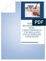 Sistema Registral Peruano - Monografia