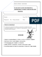 Prueba Resolución de Problemas, Sumas y Restas