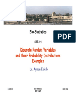 Bio-Statistics: Discrete Random Variables and Their Probability Distributions Examples