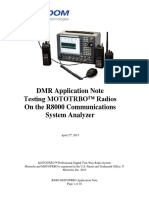 DMR Application Note Testing MOTOTRBO™ Radios On The R8000 Communications System Analyzer