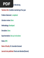 Completed Done Developed Done Setupistobedone 80%: Research Area: Tentative Title