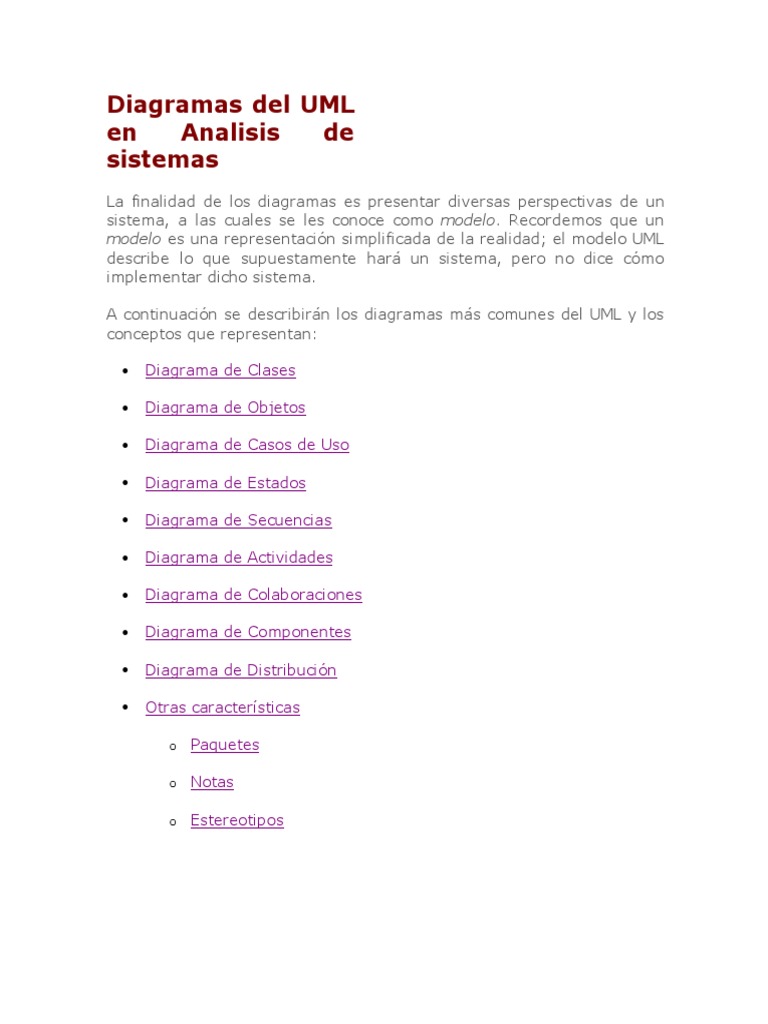 Diagramas UML en Análisis de Sistemas | PDF | Caso de uso | Lenguaje de ...