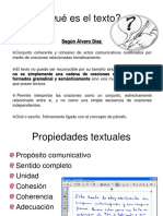 El Texto, Tipos y Propiedades