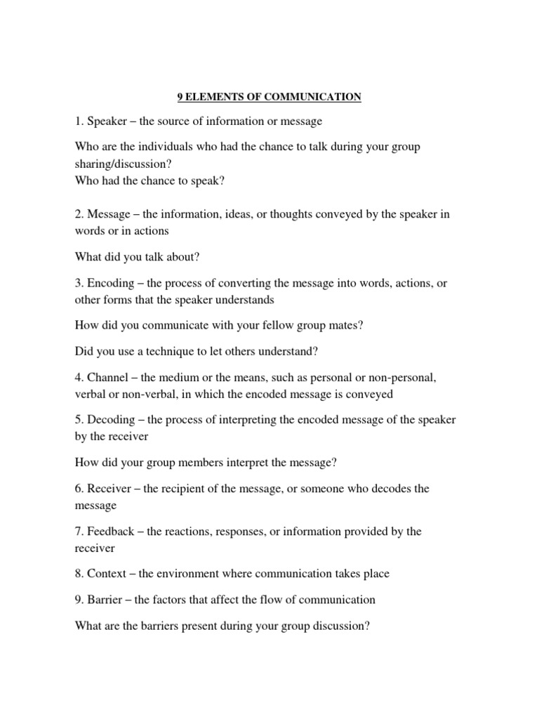 9 Elements of Communication PDF Semiotics