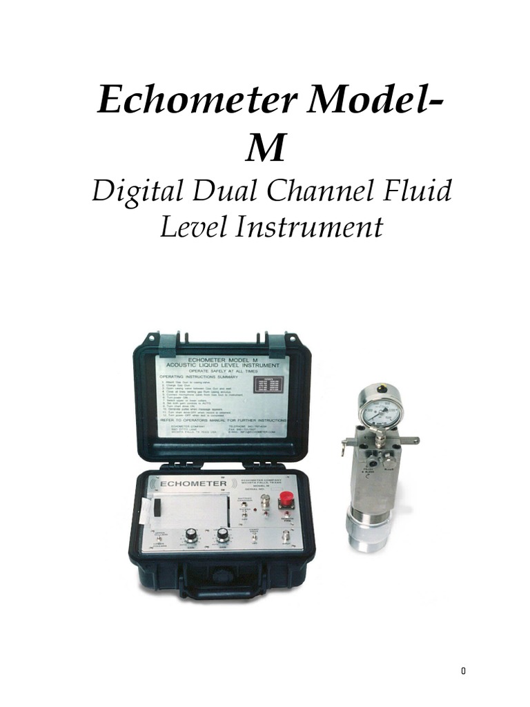 Manual Pengoperasian Echometer Model M | PDF | Teknologi & Rekayasa