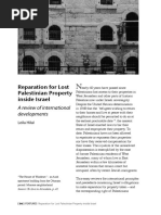 Reparation For Lost Palestinian Property Inside Israel: A Review of International Developments