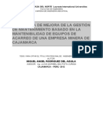Propuesta de Mejora de La Gestion de Mantenimiento Basado en La Mantenibilidad de Equipos de Acerreo PDF