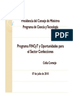 Programa FINCYT y Oportunidades en El Sector Confecciones
