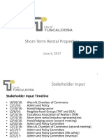 Tuscaloosa Short-Term Rental Properties Policy
