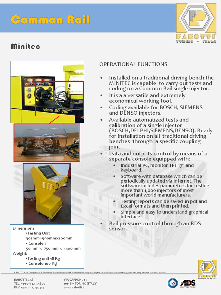 Common Rail Injector Testing Guide | PDF | Fuel Injection | Command ...
