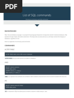 List of SQL Commands