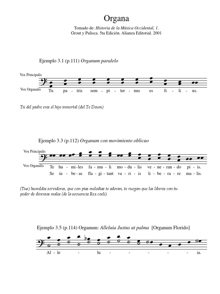Tipos de Organum en Música Medieval | PDF