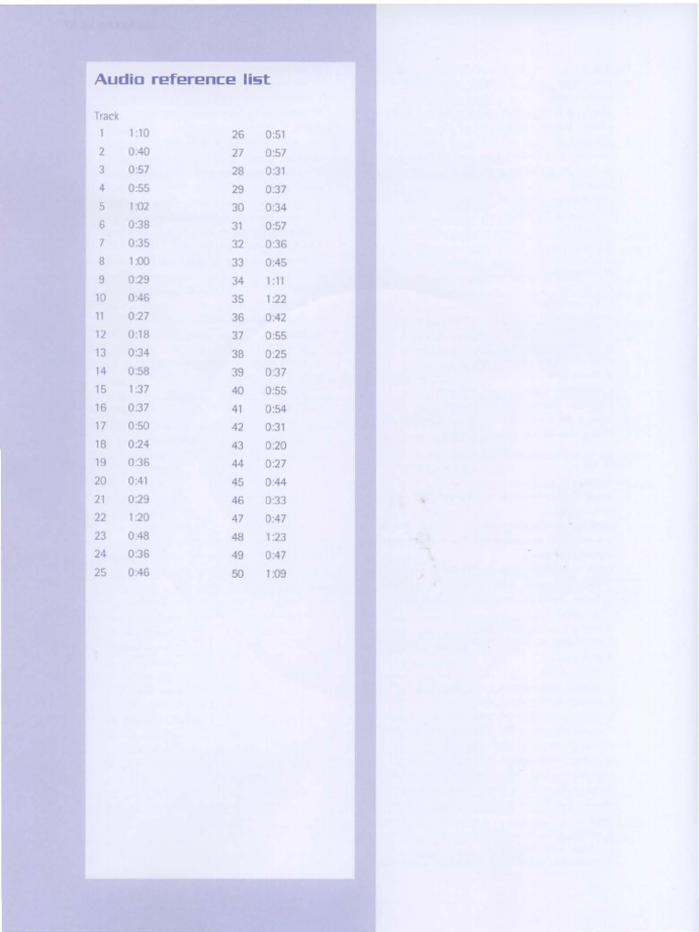 Audio Reference List:: Track | PDF