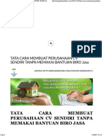 Tata Cara Membuat CV Perusahaan Sendiri