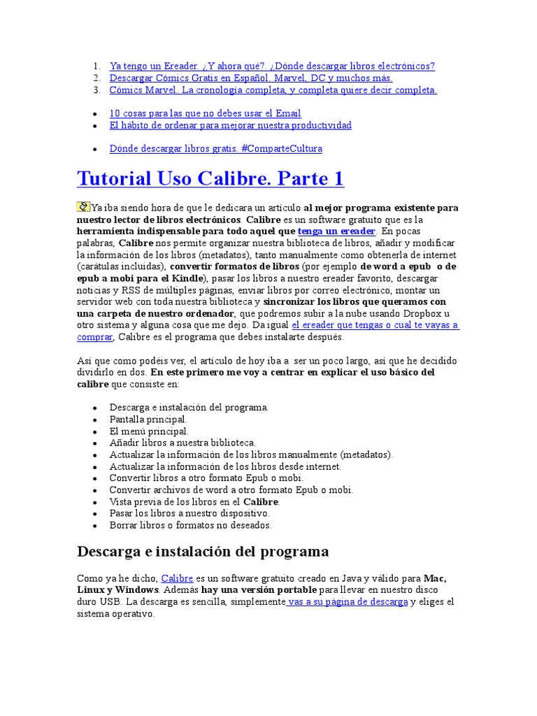 Como Pasar Libros De Calibre A Ebook - Leer un Libro
