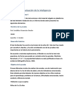 Evaluación de La Inteligencia y Psicopatologia