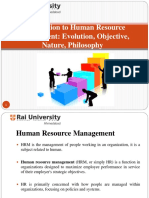 Introduction To Human Resource Management: Evolution, Objective, Nature, Philosophy
