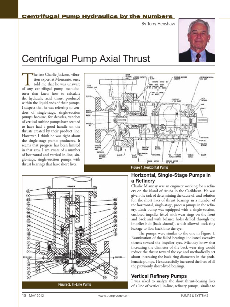 Centrifugal Pump Axial Thrust PDF Pump Liquids