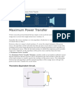 Maximum Power Transfer: Home DC Circuits