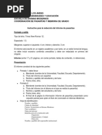 Instructivo para La Elaboracion Del Informe de Pasantias