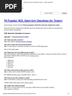 50 Popular SQL Interview Questions For Testers - Software Testing Help