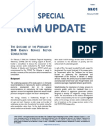 Special RNM Update (The Outcome of The Energy Services Sector Consultation) 2009-02-27