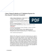 Colour Change Evaluation On UV Radiation Exposure For: Păun Repedea Calcareous Geomaterial