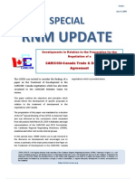 Special RNM Update (Developments in Relation To The Preparation For The Negotiation of A CARICOM-Canada Trade &amp Development Agreement) 2009-06-09
