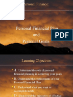 Personal Finance:: Personal Financial Plan and Personal Goals
