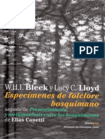 Bleek Lloyd - Especimenes de Folclore Bosquimano PDF