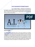 Artificial Intelligence Customized Training Program