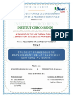 Etude Et Processus de Déploiement de La Télévision Sur ADSL AU BENIN.