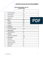 Centre For Education Programmes: Instructional Design - Ides 1001 Course Rubrics